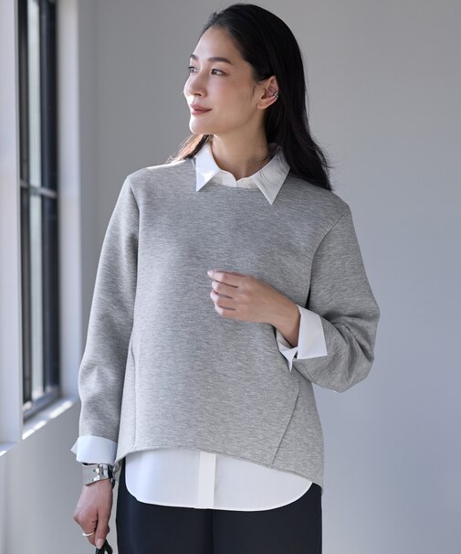 【2WAY】 クリーンブロード タイ付きシャツ