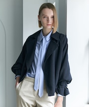 【2WAY】 クリーンブロード タイ付きシャツ