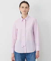 【2WAY】 クリーンブロード タイ付きシャツ