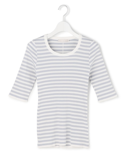 4×2リブ プルオーバーカットソー