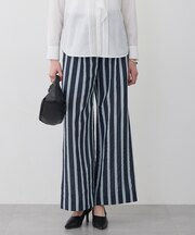 サッカードビーストライプ ワイドパンツ