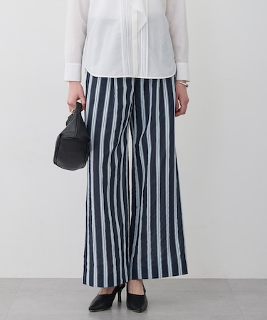 サッカードビーストライプ ワイドパンツ