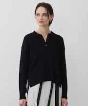 マーセライズコットンポロ ニット