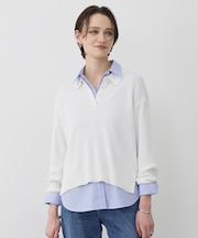 マーセライズコットンポロ ニット