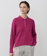 マーセライズコットンポロ ニット