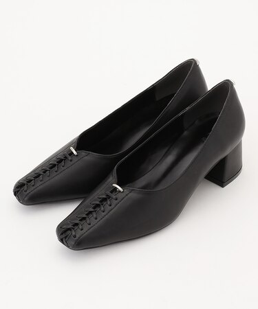 レースアップパンプス