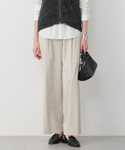 ドライリネンストレッチ ワイドストレートパンツ