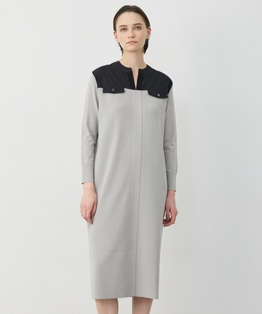 クリアレーヨンストレッチ ニットワンピース