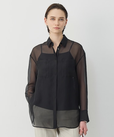 ドライシアーオーガンジー シャツ