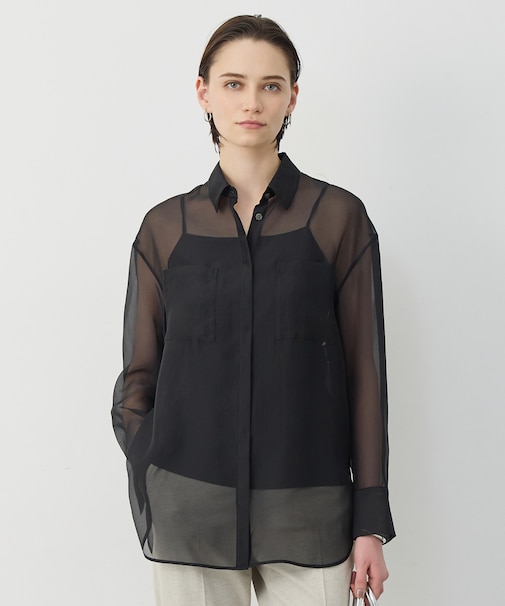 ドライシアーオーガンジー シャツ