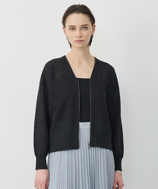 シアージャカード ニットブルゾン