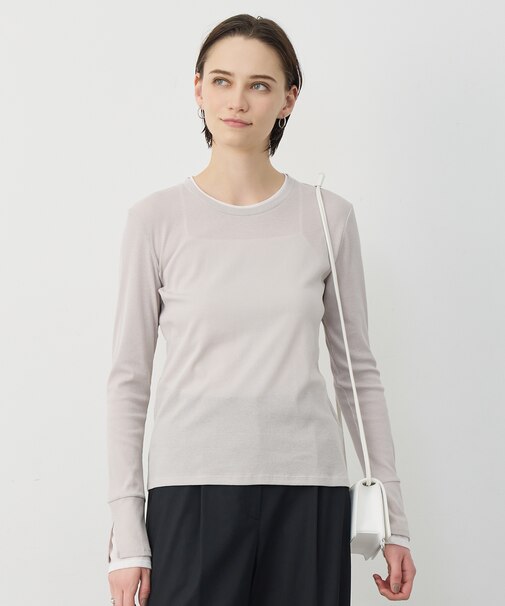 セミシアーテレコ レイヤード風カットソー