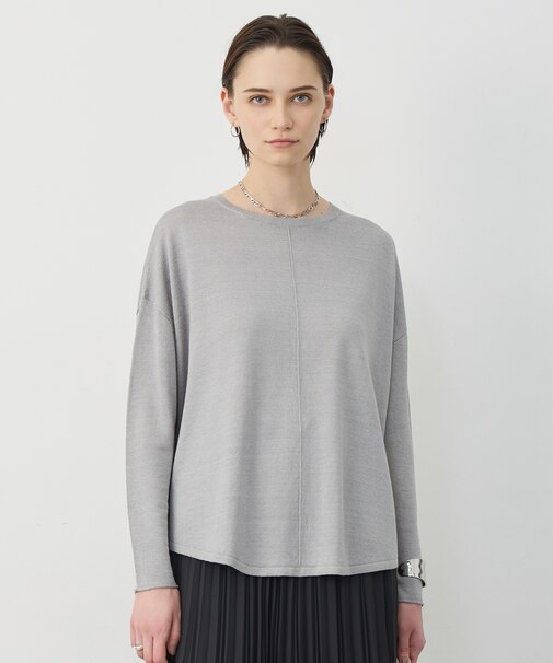 リネンレーヨンハイゲージ プルオーバーニット