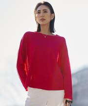 リネンレーヨンハイゲージ プルオーバーニット