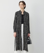 【30th ANNIVERSARY】 ウィンドウペンプリント シャツワンピース