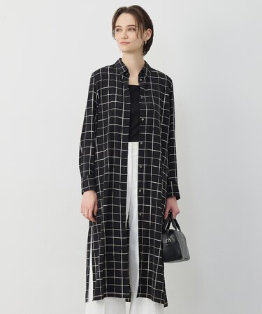 【30th ANNIVERSARY】 ウィンドウペンプリント シャツワンピース