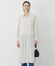 【30th ANNIVERSARY】 ウィンドウペンプリント シャツワンピース