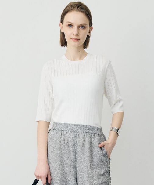 レースパターン ニット