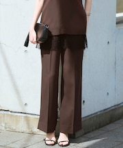 【CLASSY.掲載・新色追加・WEB限定カラーあり】FluidBackSatin ワイドパンツ