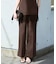【CLASSY.掲載・新色追加・WEB限定カラーあり】FluidBackSatin ワイドパンツ