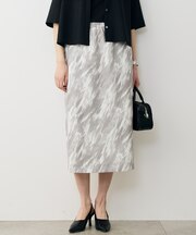 FluidBackSatin ナロースカート