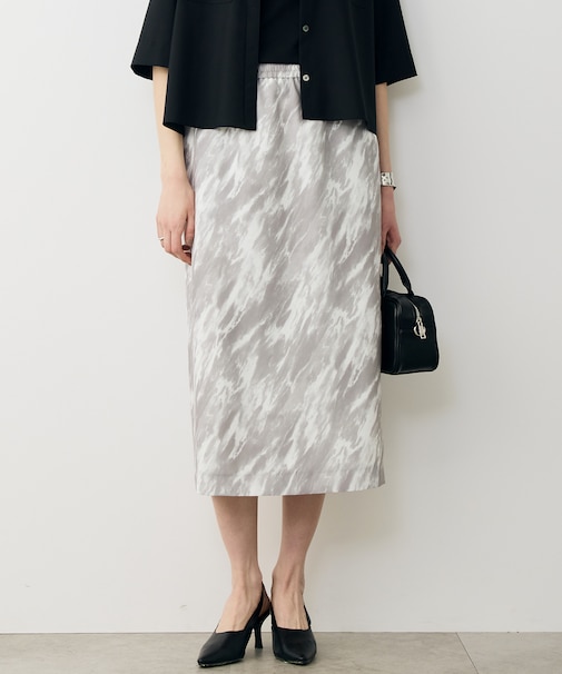 FluidBackSatin ナロースカート