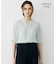 【WEB限定】BackSatinAmunzen 5分袖キーネックブラウス