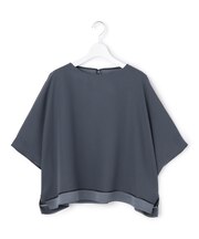 【WEB限定カラーあり】 FluidBackSatin クロップドブラウス