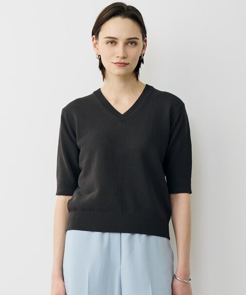 ブライトコイル Vネックニット