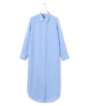 【WEB＆一部店舗限定】PreshrunkCupraStripe シャツワンピース