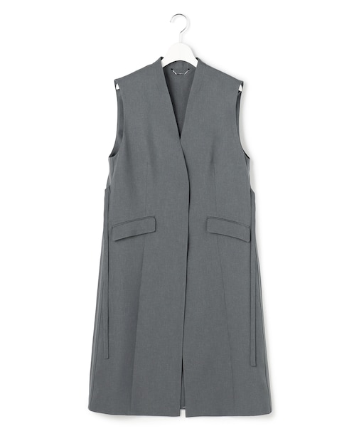 【WEB＆一部店舗限定】 SerikaWorsted ノーカラーロングジレ