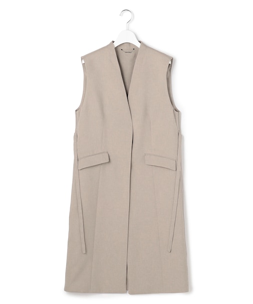 【WEB＆一部店舗限定】 SerikaWorsted ノーカラーロングジレ