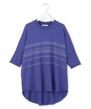 VIS/NYハイゲージランダムボーダー 半袖ニット