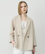 ドライアセテートスラブ 8分袖ジャケット