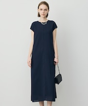 ドライアセテートスラブ フレンチスリーブワンピース