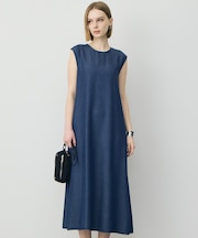 ナチュラルソフトデニム ノースリーブワンピース