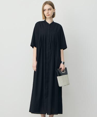 リネンスラブローン シャツワンピース