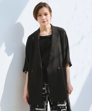 FluidBackSatin ハーフスリーブジャケット