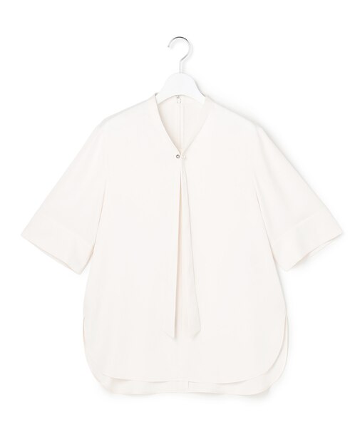 ストレッチシルキーツイル タイブラウス