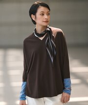 ヴィスコースワイド Vネックプルオーバー