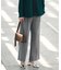 ウール2WAYストレッチ サスペンダー付きワイドストレートパンツ