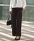 ウール2WAYストレッチ サスペンダー付きワイドストレートパンツ