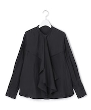 【WEB&一部店舗限定】DrapyCupraTwill フリルブラウス