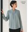 【WEB限定】BackSatinAmunzen キーネックブラウス