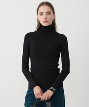 エクストラファインメリノ リブタートルネックプルオーバー