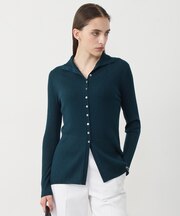 ウールシルクブレンド 2WAYリブニット