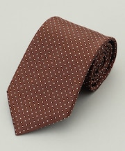 定番【日本製】シルク ネクタイ_ピンドット