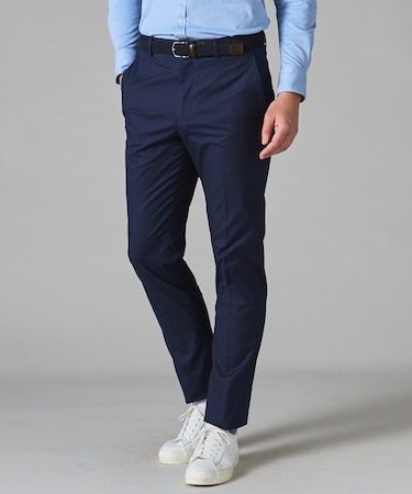 ロングセラー【洗える/折り目加工/シワになりにくい/ウエストアジャスター】ウォッシャブル サマーウール100％パンツ_定番色(ノータック)23/24年モデル