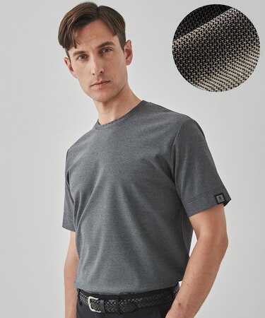 仕事で着られるTシャツ【サラサラ/よれにくい/透けにくい】キレイめ 鹿の子 ビズTシャツ