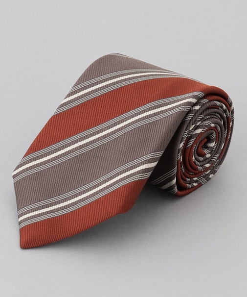 【日本製】西陣ネクタイ_レジメンタルストライプ柄